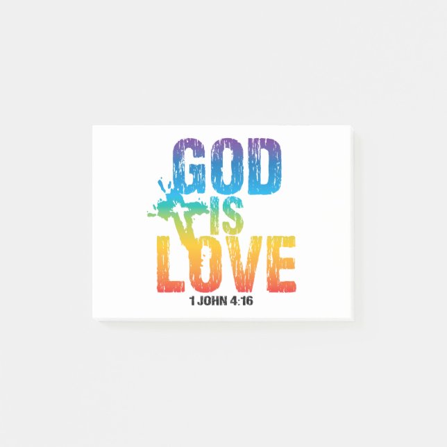 Notas Post-it® Dios es amor 1 Juan 4:16 (Anverso)