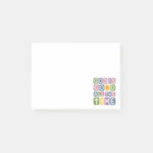 Notas Post-it® Dios es bueno Todo el tiempo Fe retro