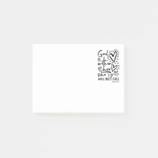 Notas Post-it® Dios está dentro de su 46:5 del salmo