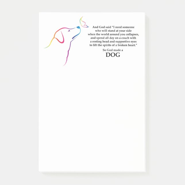 Notas Post-it® Dios hizo un perro (Anverso)