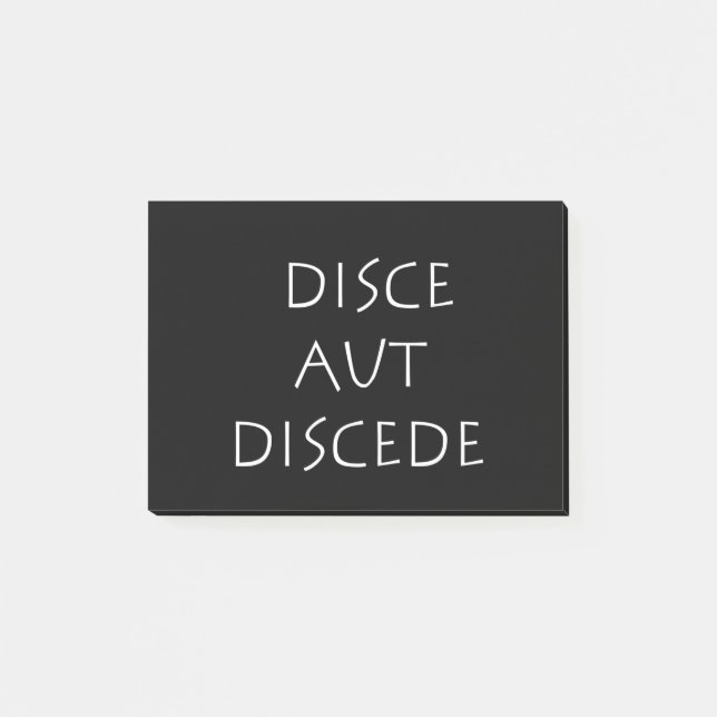 Notas Post-it® Discede la aut disce (Anverso)
