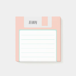 Notas Post-it® Disco flexible pastel de nombre personalizado, est
