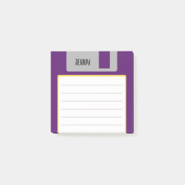 Notas Post-it® Disco flexible retro de nombre personalizado, Y2K 