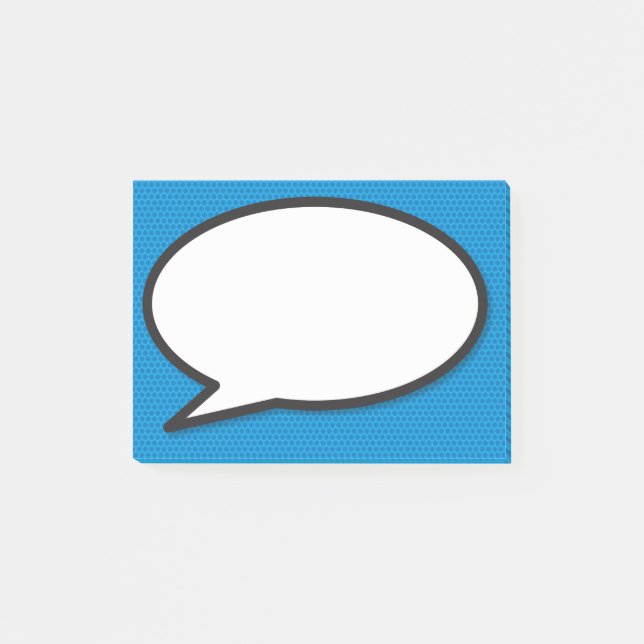 Notas Post-it® Discurso de cómics simples y divertidos, burbuja a (Anverso)