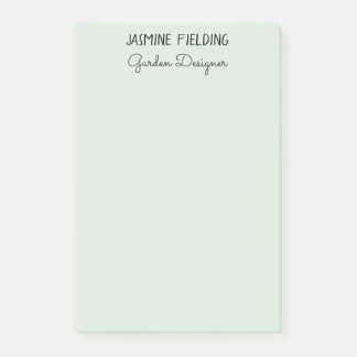 Notas Post-it® Diseñador de jardín simple elegante verde salvia p