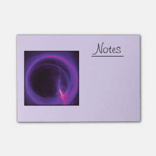 Notas Post-it® Diseño abstracto circular rosa y púrpura