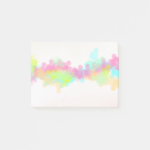 Notas Post-it® Diseño abstracto colorido de manchas de agua