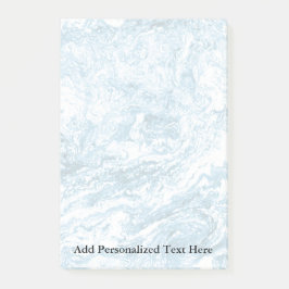 Notas Post-it® Diseño abstracto de mármol| Azul y blanco