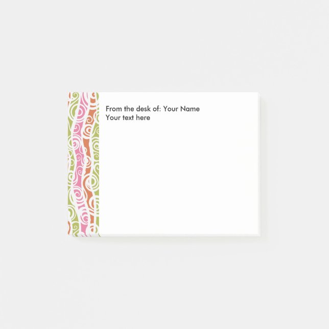 Notas Post-it® Diseño Abstracto Moderno Del Escritorio De (Anverso)