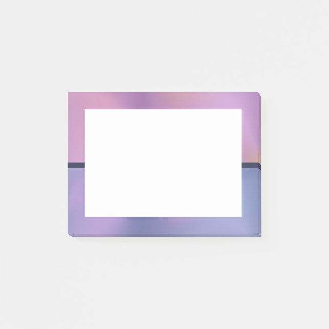 Notas Post-it® Diseño abstracto moderno morado y rosado de Swirli (Anverso)