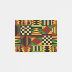 Notas Post-it® Diseño africano de tela Kente real
