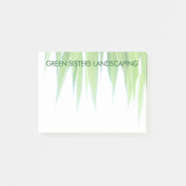 Notas Post-it® Diseño amistoso de la hoja de la tierra verde del