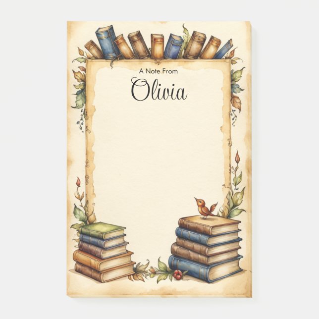 Notas Post-it® Diseño caprichoso en personalizable (Anverso)