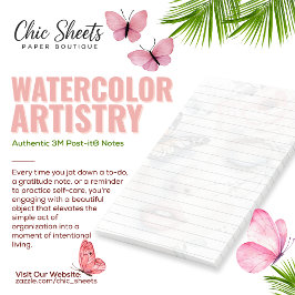 Notas Post-it® Diseño de Arte Acuarela Shabby Chic 3M