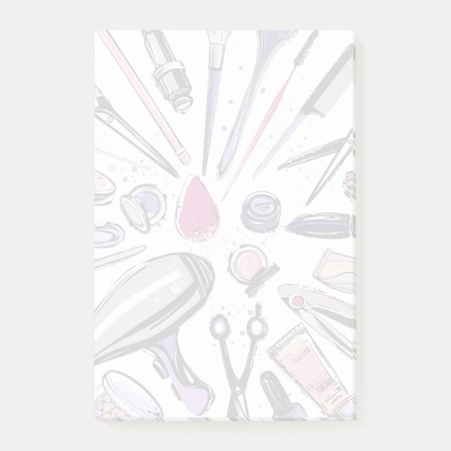 Notas Post-it® Diseño de Círculo de maquillaje (Anverso)