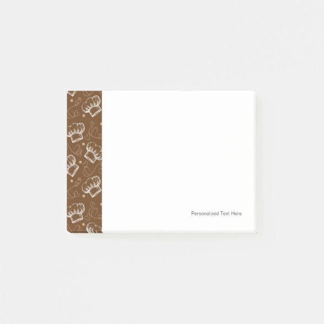 Notas Post-it® Diseño de cocina con gorra del chef (Anverso)