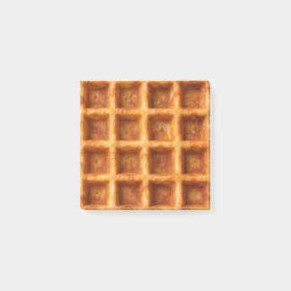 Notas Post-it® Diseño de comida de waffle cuadrado tostado realis