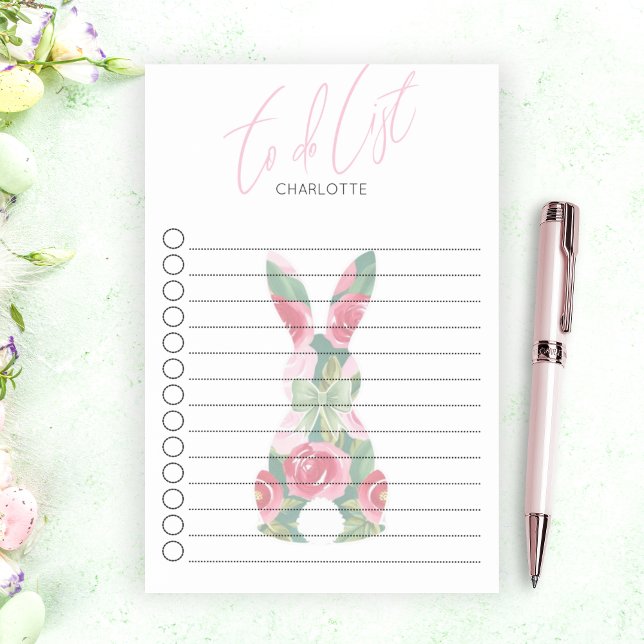 Notas Post-it® Diseño de conejito Personalizado personalizado (Personalized Custom Bunny Design Post-it Notes)