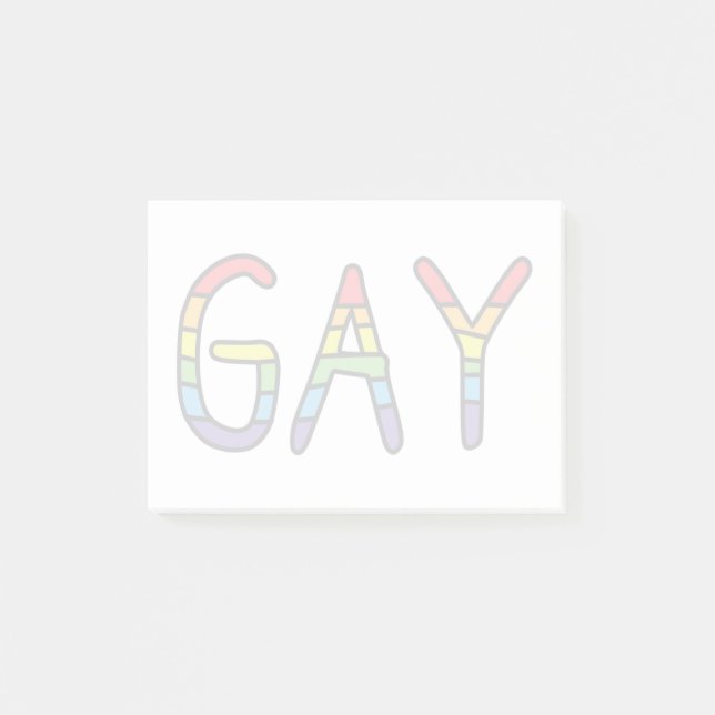 Notas Post-it® Diseño de Doodle Gay (Anverso)
