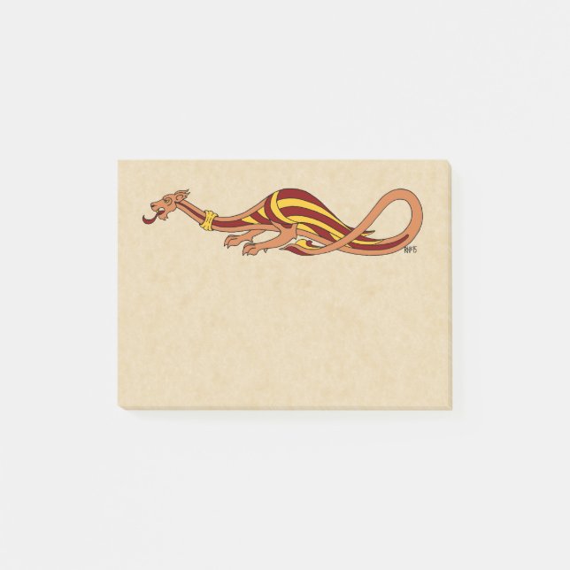 Notas Post-it® Diseño de dragones medievales 2015 (Anverso)