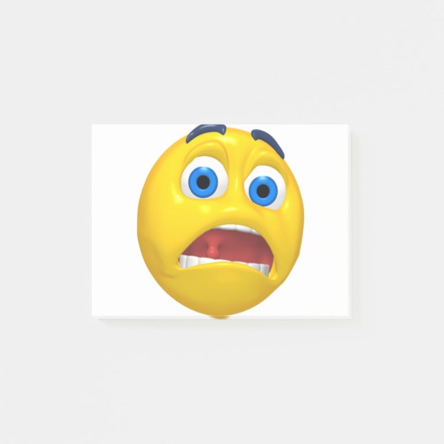 Notas Post-it® Diseño de Emoji de Shock (Anverso)