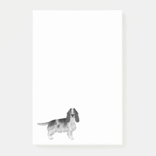 Notas Post-it® Diseño de English Cocker Spaniel en negro y blanco