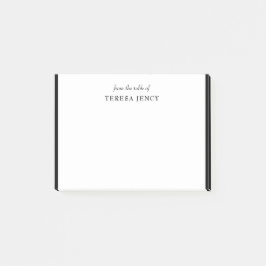Notas Post-it® Diseño de escritorio clásico negro blanco elegante