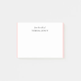 Notas Post-it® Diseño de escritorio femenino rosa elegante
