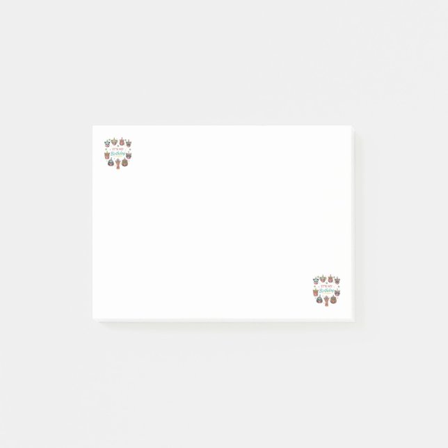 Notas Post-it® Diseño de fiesta de cumpleaños de animales salvaje (Anverso)