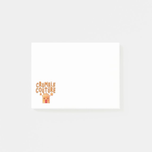 Notas Post-it® Diseño de Galletas Dulces de Jengibre Crumble Cout (Anverso)