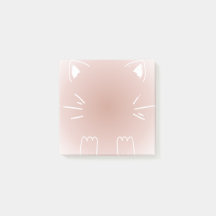 Diseño de gato con gradiente rosa pastel