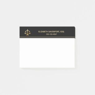 Notas Post-it® Diseño de Golden Scales of Justice Law