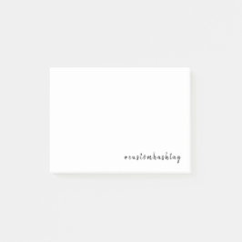 Notas Post-it® Diseño de hashtag personalizado minimalista modern