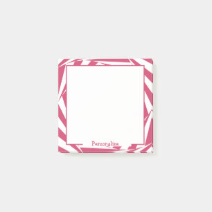 Notas Post-it® Diseño de ilusión óptica en blanco y rosado divert