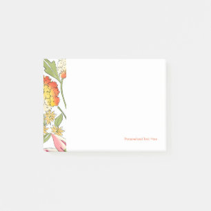 Notas Post-it® Diseño de jardines florales con fondo blanco