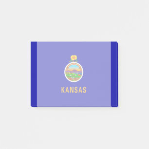 Notas Post-it® Diseño de la bandera del estado de Kansas