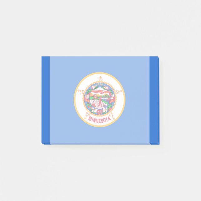Notas Post-it® Diseño de la bandera del estado de Minnesota (Anverso)