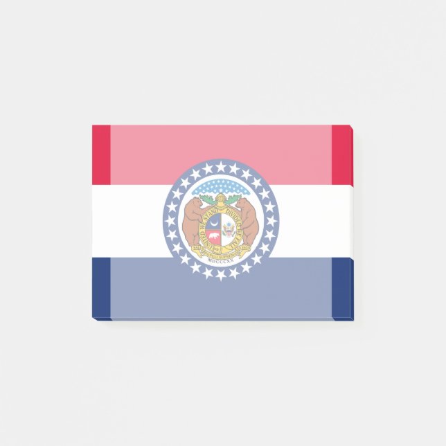Notas Post-it® Diseño de la bandera del estado de Misuri (Anverso)