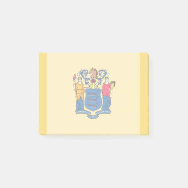 Notas Post-it® Diseño de la bandera del estado de Nueva Jersey (Anverso)