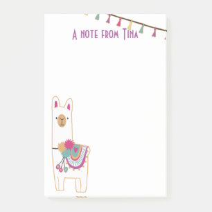 Notas Post-it® Diseño de llama y borlos
