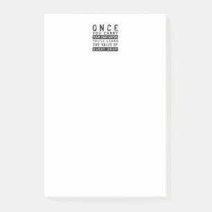 Notas Post-it® Diseño de oferta de sabiduría - Valor de cada gota