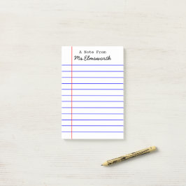 Notas Post-it® Diseño de papel escolar personalizado - regalo de