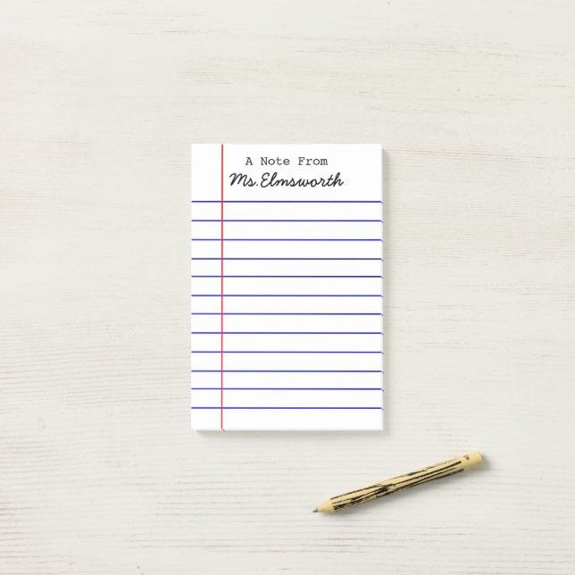 Notas Post-it® Diseño de papel escolar personalizado - regalo de  (Escritorio)