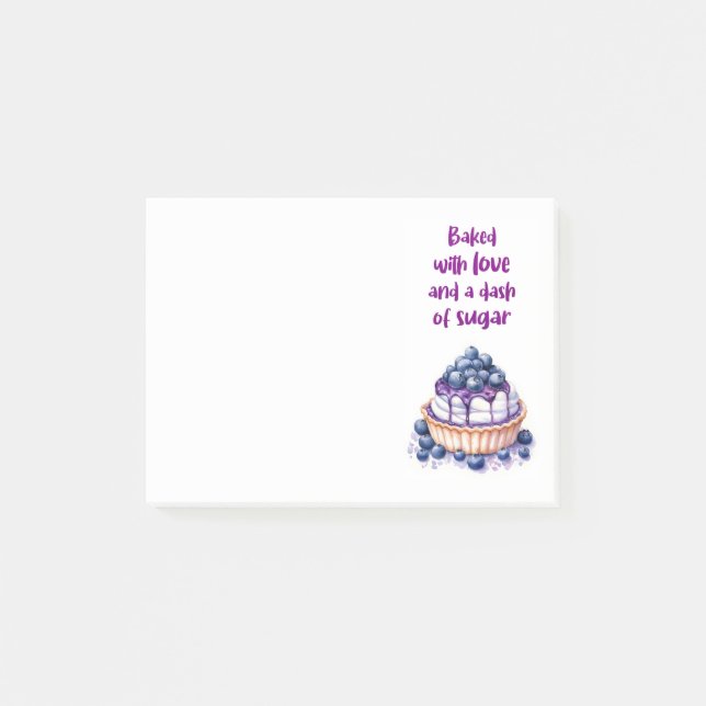 Notas Post-it® diseño de pastel dulce (Anverso)
