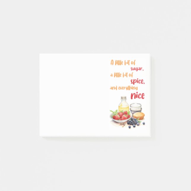 Notas Post-it® diseño de pastel dulce (Anverso)