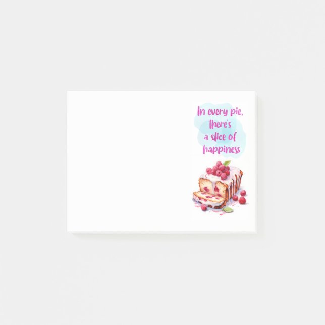 Notas Post-it® diseño de pastel dulce (Anverso)