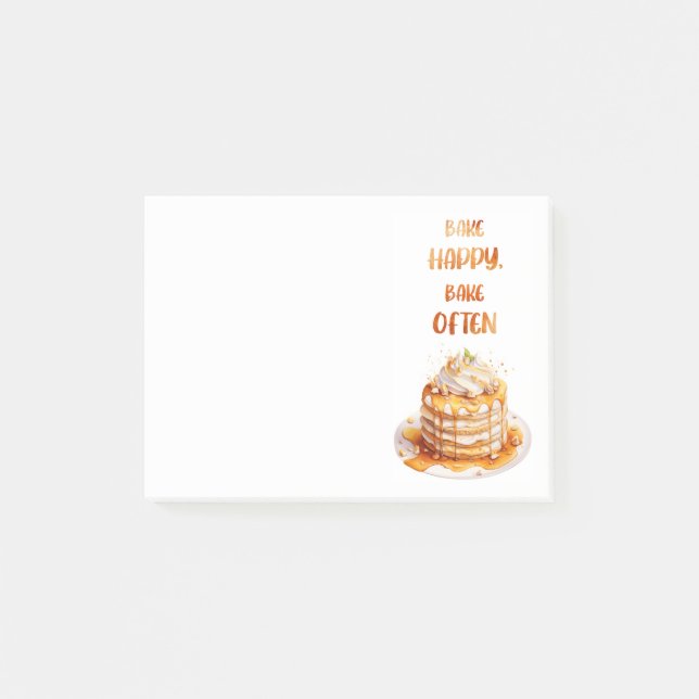 Notas Post-it® diseño de pastel dulce (Anverso)