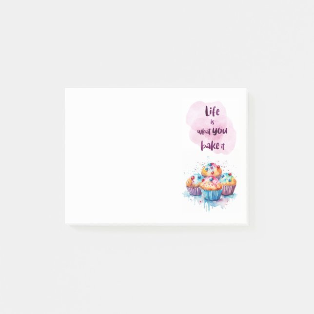 Notas Post-it® diseño de pastel dulce (Anverso)