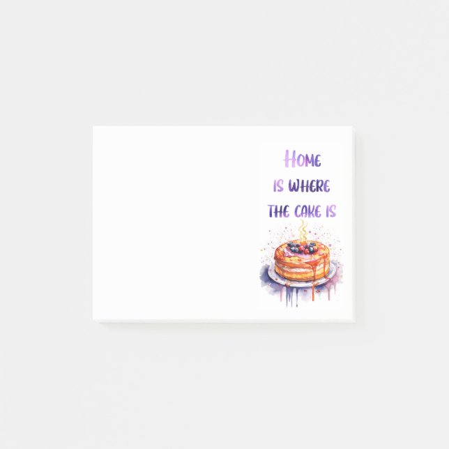 Notas Post-it® diseño de pastel dulce (Anverso)