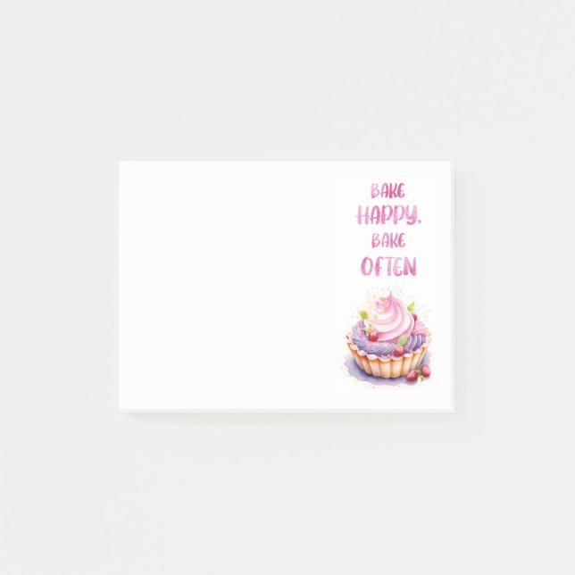 Notas Post-it® diseño de pastel dulce (Anverso)